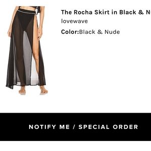 Lovewave Rocha Skirt in black and nude